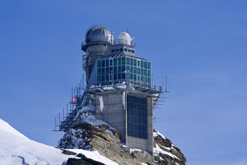 Research station sphinx at Jungfraujoch, top of Europe. Photo taken February 26th, 2021, Jungfraujoch, Switzerland.