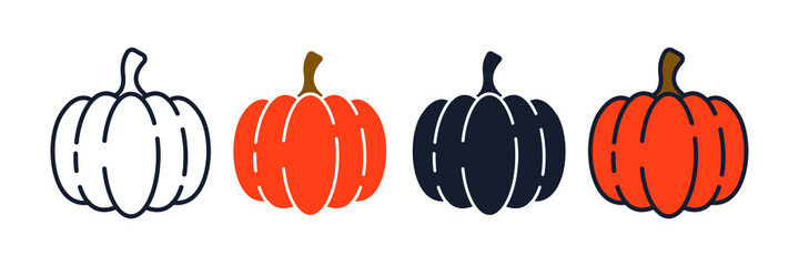 pumpkin icon. pumpkin vegetable symbol template for graphic and web design collection logo vector illustration