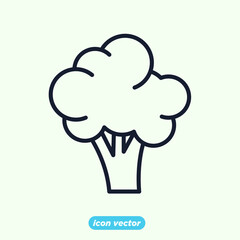 broccoli icon. broccoli vegetable symbol template for graphic and web design collection logo vector illustration