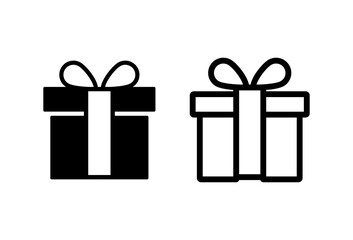 Gift icon set. gift vector icon. birthday gift
