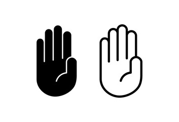 Hand icon set. hand vector icon, palm