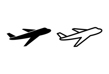 Fototapeta na wymiar Plane icon set. Airplane icon vector. Flight transport symbol. Travel illustration. Holiday symbol