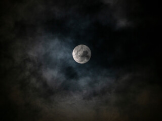 Naklejka na ściany i meble Close up of the moon at night, editorial, sky, background, wallpaper