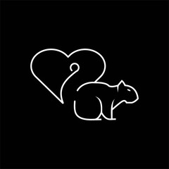 Rabbit line logo, rabbit logo design vector illustration, rabbit logo design template vector stock illustration