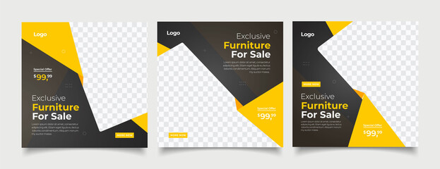 Furniture social media post templates 