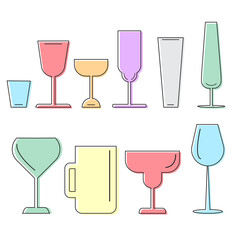 set cups for drinks