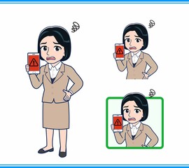 ビジネススーツを着た若い女性