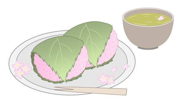 119 最適な 桜餅と抹茶 画像 ストック写真 ベクター Adobe Stock