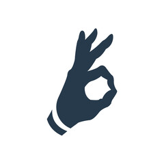 Round buttons. hand gesture approval. Finger Circular Hand Icon. OK and Like symbols. Flat Vector Icon Design Template Elements.