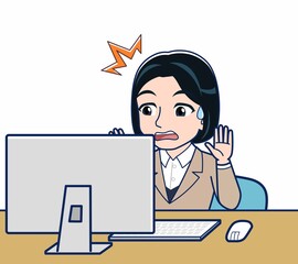 ビジネススーツを着た若い女性