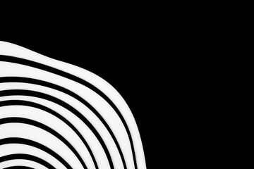 abstract white wave lines on black