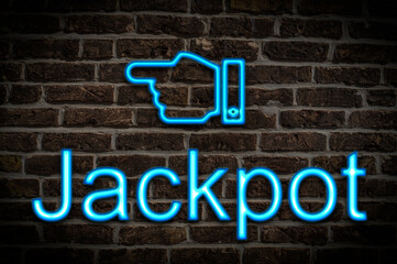 Fototapeta premium Leuchtreklame Jackpot