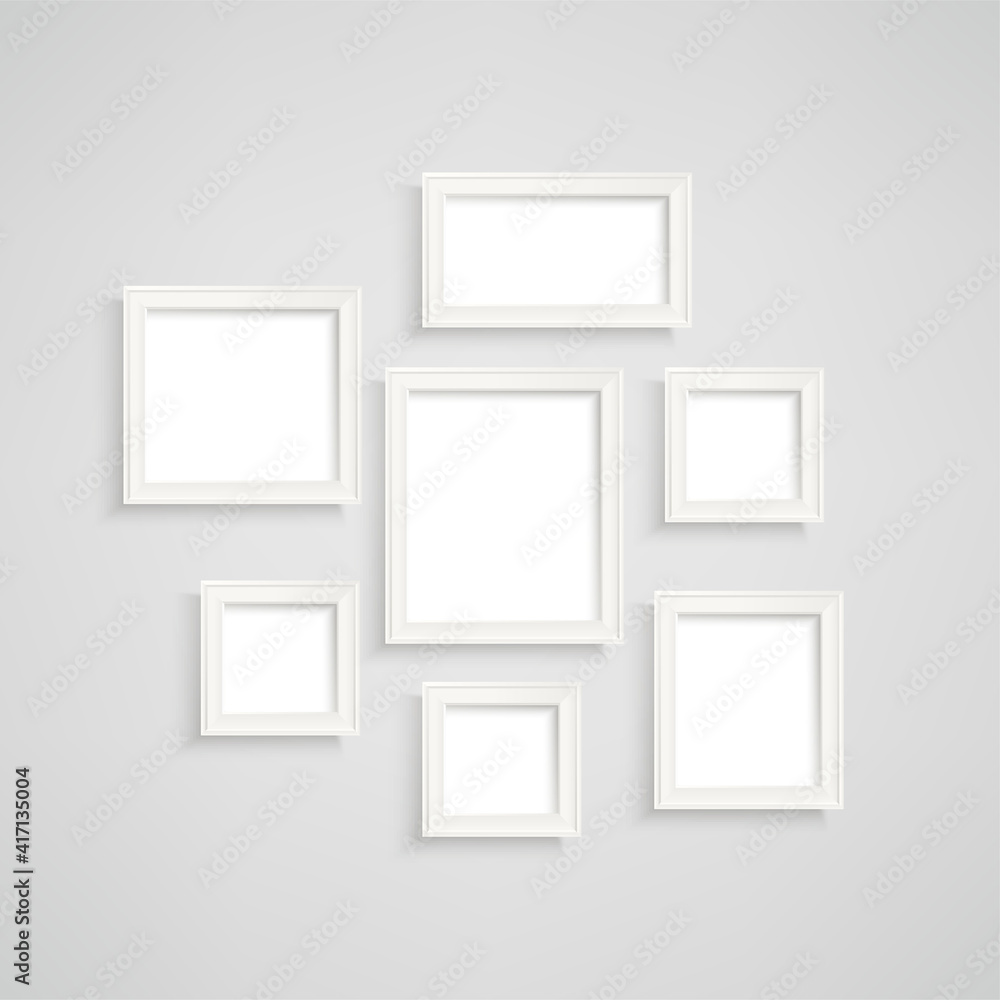 Aufkleber picture gallery with empty frames