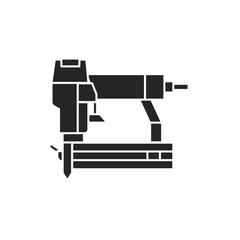 Electric nailgun color line icon. Pictogram for web page, mobile app, promo.