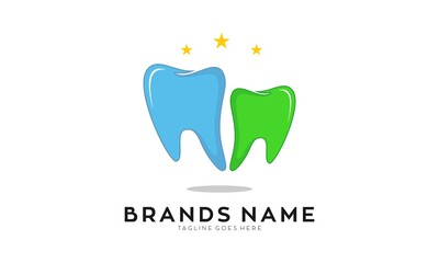 Dental illustration vector logo