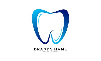 Elegant tooth vector logo