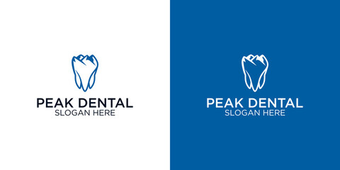 Peak dental logo design template