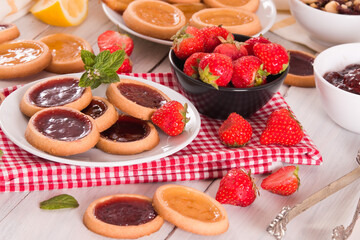 Strawberry tartlets. 