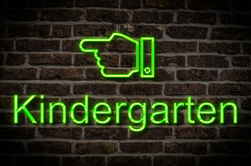 Leuchtreklame Kindergarten
