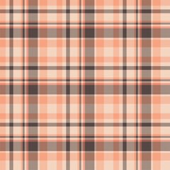 Plaid seamless pattern. Vector background of textile ornament. Flat fabric design.