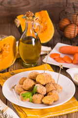 Pumpkin chicken meatballs. 