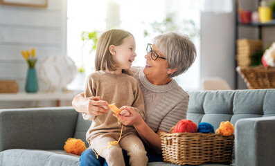 nice girl and her grandmother