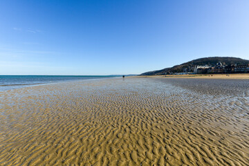 plage, sable, Houlgate, Calvados, 14, Normandie