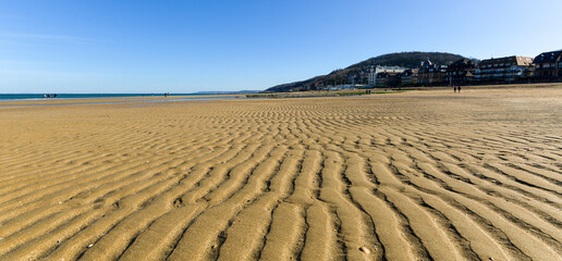 Naklejka premium plage, sable, Houlgate, Calvados, 14, Normandie