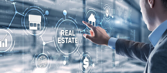 Real estate concept. Buying real estate for business or life