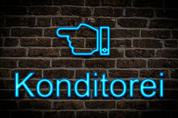 Leuchtreklame Konditorei