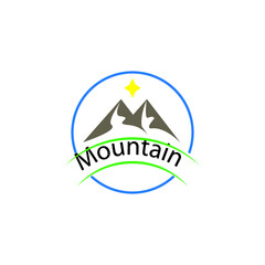 mountain logo with letter M