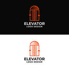 elevator logo design creative  logotype vector template