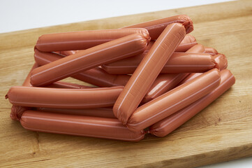 Sausage on a light board