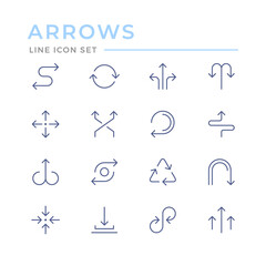 Set color line icons of arrows