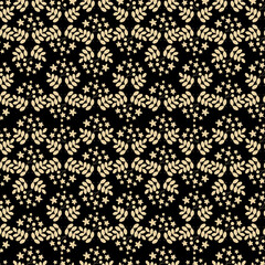 A seamless pattern with floral elements for apparel, stationery, textiles, fabric, wrapping paper. A flat  illustration. 