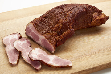 Meat delicacies on a light board