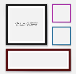 Realistic wall frames set