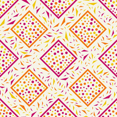 Seamless abstract pattern. Beautiful texture for textile or paper print. Vector illustration. Cute colorful background.