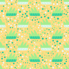Seamless pattern with organic shapes. Beautiful texture for textile, paper print, scrapbooking or wallpaper. Vector illustration. Cute colorful trendy background.