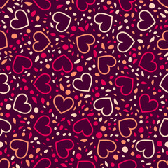 Seamless abstract pattern. Beautiful texture for textile or paper print. Vector illustration. Cute colorful background.
