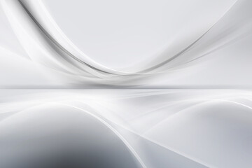 White grey perspective flow waves background. Fantasy futuristic sci-fi design.
