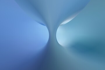 gentle and elegant designed shiny light blue torus 3D shapes