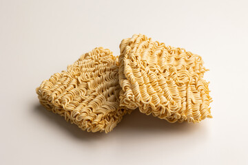 Crispy instant noodle salty. Snacks Fast food or junk food snacks unhealthy concept.