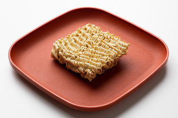 Crispy instant noodle salty. Snacks Fast food or junk food snacks unhealthy concept.