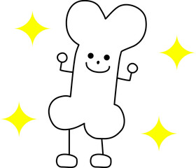 骨キャラクターキラキラ