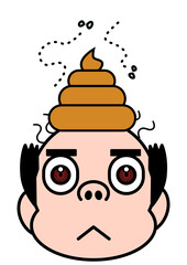 ハゲ, ディフォルメ, うんこ,くそ,糞,まきぐそ,便,トイレ,便所,臭い,汚い, びっくり, インパクト, ギャグ, マンガ, おっさん, おじさん, 中年, ビジネスマン, サラリーマン, 会社員, バーコードハゲ, 顔, 頭, 中高年, 笑顔, 40代, パンツ, デフォルメ, 驚き, 面白い, 脱毛, 抜け毛, 髪, 美容, ハゲ頭, キャラクター, ヌード, クローズアップ, 薄毛, 驚