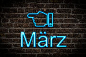 Leuchtreklame März