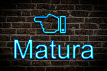 Obraz premium Leuchtreklame Matura
