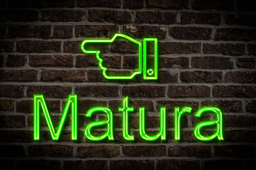 Leuchtreklame Matura