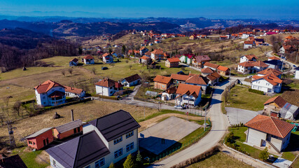 Trepče village near Tešanj. Village in Bosnia and Herzegowina.